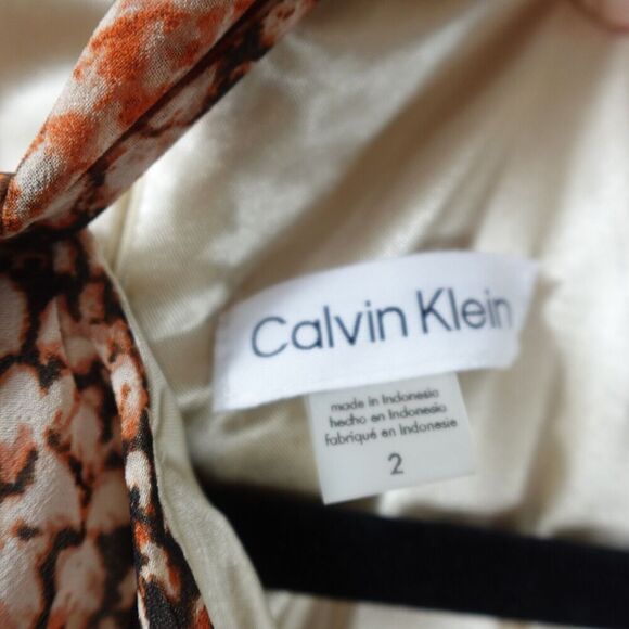 Calvin Klein Womens Snake Print Halter Maxi Dress Size 2 - Picture 13 of 15